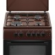 Aragaz Samus SM664MPGS, 4 Arzatoare gaz, 1 Wok, Cuptor gaz, Aprindere electrica plita si cuptor, Timer, Grill, Maro