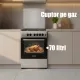 Aragaz Samus SM664XPGS1, 4 arzatoare gaz, cuptor gaz, aprindere electrica plita, timer, grill, sigurante plita si cuptor, Inox/laterale argintii