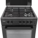 Aragaz Samus SM667APGS ANTHRACIT, 4 arzătoare pe gaz, 1 arzător WOK, Cuptor pe gaz, 55 L, Grill, Aprindere electrică, Timer mecanic, Antracit