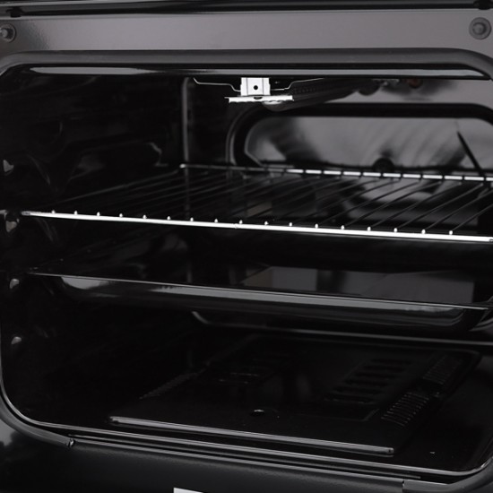 Aragaz Samus SM667APGS ANTHRACIT, 4 arzătoare pe gaz, 1 arzător WOK, Cuptor pe gaz, 55 L, Grill, Aprindere electrică, Timer mecanic, Antracit