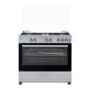 Aragaz Samus SM950AGRXS1, 90 cm, 5 arzatoare, cuptor gaz, aprindere electrica plian si cuptor, timer mecanic, capacitate cuptor 92 L, Inox/Laterale argintii
