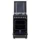 Aragaz rustic Samus SR550EL3B1, 3 arzatoare pe gaz + 1 electric, cuptor electric, 48 L, 3 functii, aprindere electrica, Timer mecanic, Aprindere eletrica, Negru