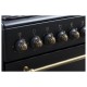 Aragaz rustic Samus SR550EL3B1, 3 arzatoare pe gaz + 1 electric, cuptor electric, 48 L, 3 functii, aprindere electrica, Timer mecanic, Aprindere eletrica, Negru