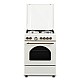 Aragaz Rustic Samus SR660EL1CW, 4 arzatoare gaz ( 1 wok), cuptor electric, 6 functii, 56 l, aprindere electrica, grill, ventilator, timer, Alb