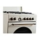 Aragaz Rustic Samus SR660EL1CW, 4 arzatoare gaz ( 1 wok), cuptor electric, 6 functii, 56 l, aprindere electrica, grill, ventilator, timer, Alb