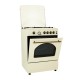 Aragaz rustic Samus SR660G4C1, 4 arzatoare + cuptor pe gaz, Aprindere electrica prin buton la plita, Vintage Beige