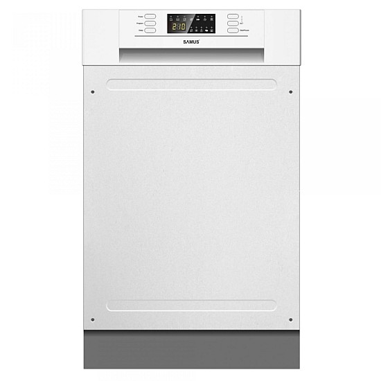 Masina de spalat vase semi-incorporabila Samus SSBDW459.6, Latime 45 cm, 9 Seturi, 6 Programe, Clasa de energie E, Afisaj led
