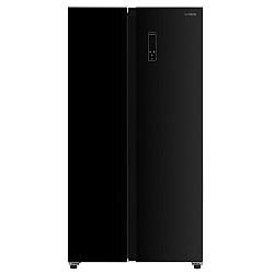 Side by Side Samus SSBG-557NFE, 442 L, Full No Frost, Clasa energetica E, Afisaj electronic, H 177 cm, Negru