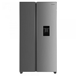 Side by Side Samus SSX-669NFWDE, 529 L, Full No Frost, Dozator apa, Clasa energetica E, Afisaj LCD, H 177 cm, Inox/Argintiu(laterale)
