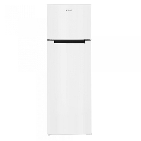 Frigider cu doua usi Samus SW344E, 248 L, H 165 cm, Termostat reglabil, 4 rafturi sticla, Clasa energetica E, Alb