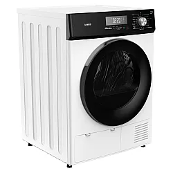 Uscator de rufe Samus SWDP-816, 8 kg, Afisaj electronic, Tip procedura uscare pompa de caldura, 16 programe, Clasa energetica E, Anti-sifonare, Blocare acces copii, Pornire intarziata, Alb/Negru