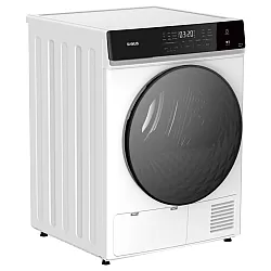 Uscator de rufe Samus SWDP-918, 8 kg, Tip procedura uscare: pompa de caldura, 18 programe, Clasa energetica E, anti-sifonare, blocare acces copii, Alb