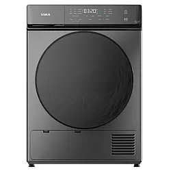Uscator de rufe Samus SWDP-919DS, 8 kg, Tip procedura uscare: pompa de caldura. 18 programe, Clasa energetica E, anti-sifonare, blocare acces copii, gri inchis