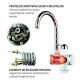 Robinet instant apa calda Albatros Premium, element de incalzire al apei din inox, afisaj LCD, 3000 W, Alb