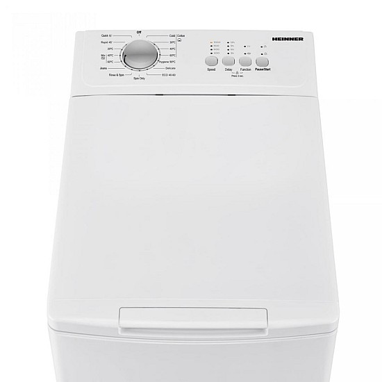 Masina de spalat rufe cu incarcare verticala Heinner HWM-TL7012D++, 7 kg, 1200 RPM, Clasa D, Alb