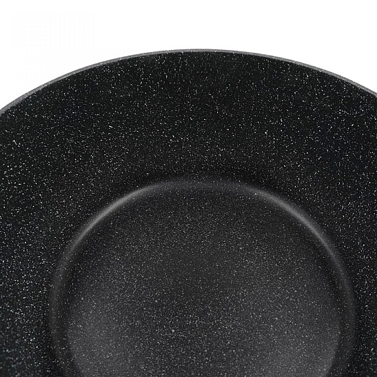 Oala inalta cu capac Samus 32X22 cm, 14l – TOL322-OIC, TOLEDO LINE, Invelis marmura antiaderenta, Capac din sticla termorezistenta, Negru