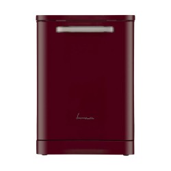 Masina de spalat vase Fram FDW-VRR606BDE++, 12 seturi, 6 programe, Clasa E, Display LED, Pornire intarziata, Aquastop, 60 cm, Visiniu
