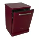 Masina de spalat vase Fram FDW-VRR606BDE++, 12 seturi, 6 programe, Clasa E, Display LED, Pornire intarziata, Aquastop, 60 cm, Visiniu