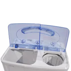 Masina semiautomata de spalat rufe Albatros WMS 6.5, 6.5 kg rufe uscate, 5.5 kg la stoarcere, Volum cuva de spalare: maxim 50 l, Alimentare cu apa rece sau calda, Alb