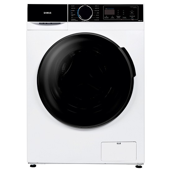 Masina de spalat rufe Samus WSADI-10143, 10 kg, 15 programe, 1400 rotatii, Clasa energetica A, Motor inverter, Afisaj electronic, Alb/Negru