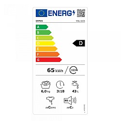 Masina de spalat rufe Samus WSL-6101, 6 kg, Slim, 23 Programe, 1000 rotatii/minut, Clasa energetica D, Afisaj cu leduri, Programe rapid, eco, spalare cu aburi, Alb