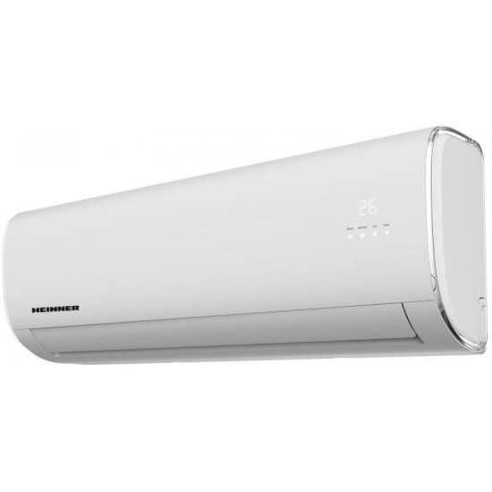 Aparat de aer conditionat Heinner Crystal HAC-12CRKIT, 12000 BTU, Kit instalare inclus, Clasa energetica Racire A++/ Incalzire A+, Follow Me, Turbo, Autocuratare, Alb