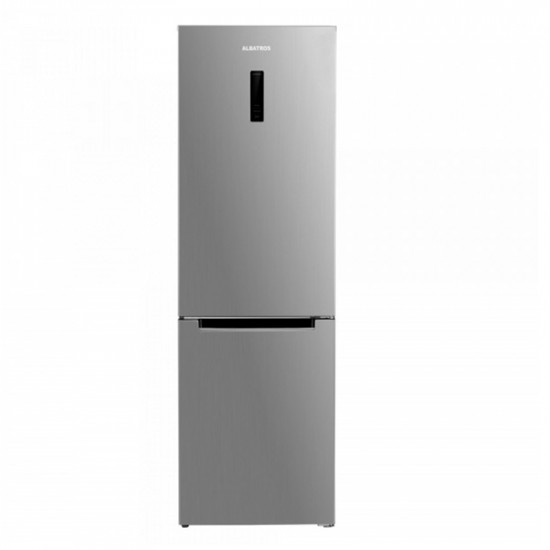 Combina Frigorifica Albatros CNFX495E, 347 L, Full No Frost, Clasa energetica E, Termostat reglabil, 3 sertare congelator, H 195 cm, Inox/ Argintiu