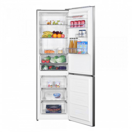 Combina Frigorifica Albatros CNFX495E, 347 L, Full No Frost, Clasa energetica E, Termostat reglabil, 3 sertare congelator, H 195 cm, Inox/ Argintiu