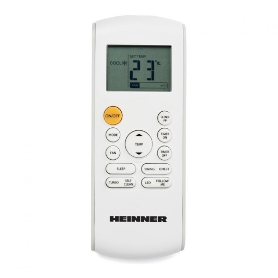 Aparat de aer conditionat Heinner Crystal HAC-CR09KITWIFI, 9000 BTU, Control WIFI, Kit instalare inclus, Clasa A++/A+, Functie Follow me, Functie turbo, Functie mentinere temperatura 8⁰C, Filtru cu densitate ridicata, Autocuratare, Alb