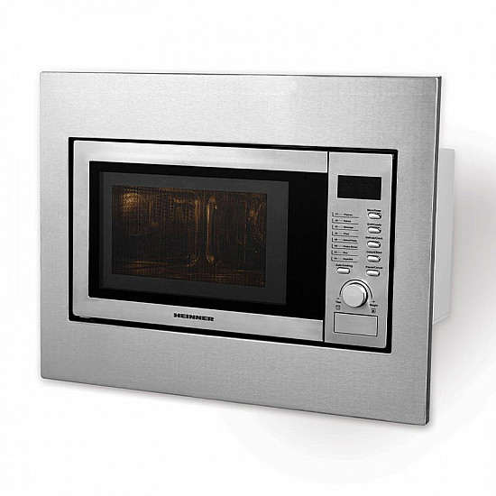 Cuptor cu microunde incorporabil HEINNER HMW-23BI, 23 l, 800 W, Digital, Grill, Inox