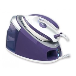 Statie de calcat cu boiler Heinner HIS-D3006V, 3000 W (2200W boiler + 800W fier), 5.5 bar, 1.7 L, Abur ajustabil: 140+/-15g/min talpa ceramica, oprire automata, Mov
