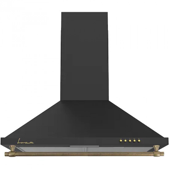 Hota incorporabila decorativa Fram FCH-S400RBK, Putere de absorbtie 281 m3/h., Lumina LED, 60 cm, Negru