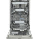 Masina de spalat vase incorporabila Heinner HDW-BI6005IE++, 12 Seturi, 5 programe, Clasa E, Half load, Aquastop, 60 cm