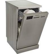 Masina de spalat vase Heinner HDW-FS4506DSE++, 10 Seturi, 6 programe, Clasa E, Half load, Aquastop, 45 cm, Antracit