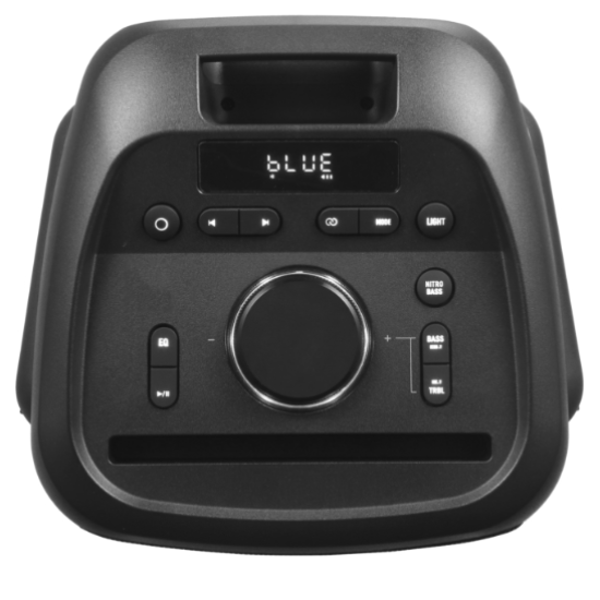 Boxa portabila Samus Prime Sound 370, Putere RMS 280 W / de iesire 370 W / PMPO 2800 W, Afisaj electronic LED, Compatibil MP3, MP4, DVD, TV, PC, Fm radio, Bluetooth 5.0, Egalizator, Negru