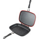 Tigaie dubla grill Cooking by Heinner Dark Line Classic, dreptunghiulara, aluminiu, 36x24x7.5 cm