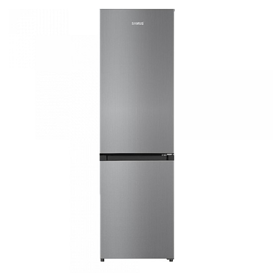 Combina Frigorifica Samus SCX356NFE, 253 L, Full No Frost, Multi-air Flow System, Clasa energetica E, 2 sertare la congelator si 1 raft glisant, H 180 cm, Inox/ Argintiu