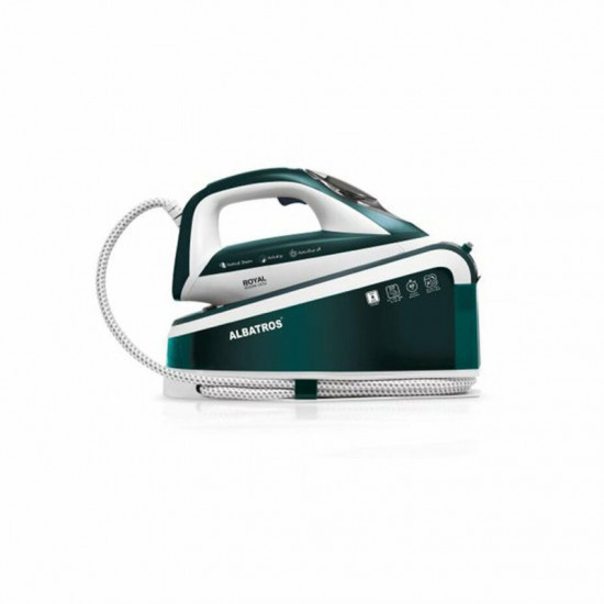 Statie de calcat Albatros Royal steam care green, 3000 W, 8 bar, Talpa ceramica, Rezervor 1.5 L, Functie de auto-curatare, Reglaj automat temperatura, Verde