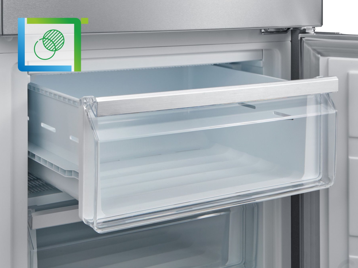 Combină frigorifică NobelTek NCS-260W cu sertare transparente