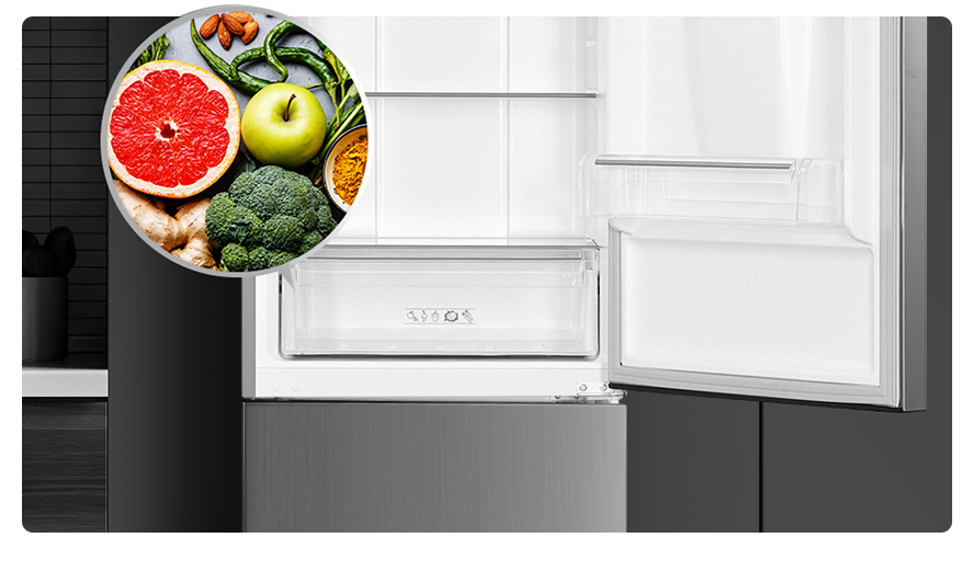 Combină frigorifică Samus SCX342D cu Sertare pentru fructe și legume