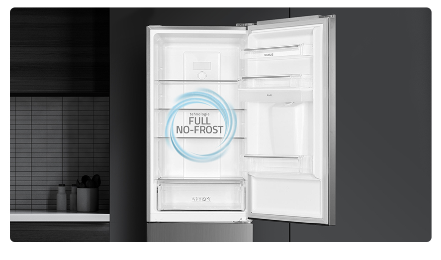 Combină frigorifică Samus SCX392NFD cu sistem de racire Full No Frost