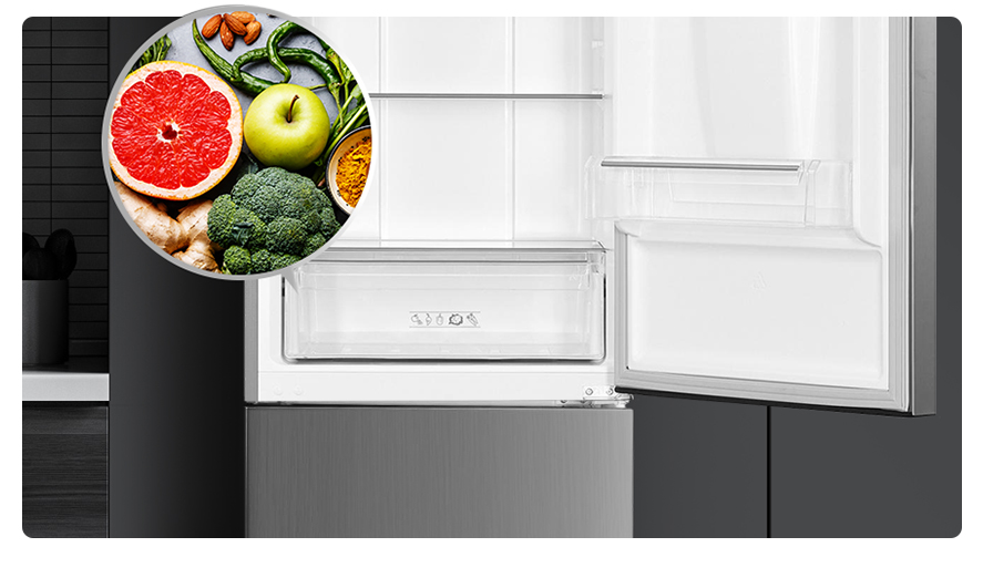 Combină frigorifică Samus SCX392NFD cu Sertare pentru fructe și legume