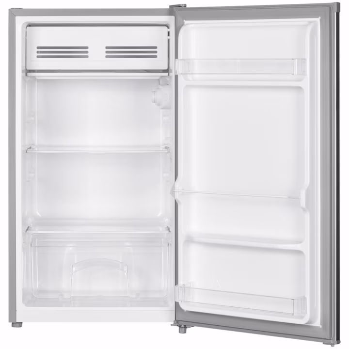Frigider cu o usa Heinner HF-HM90SE++, 90 l, Clasa E, Iluminare LED, H 85 cm, Argintiu