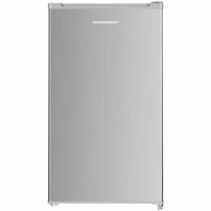 Frigider cu o usa Heinner HF-HM90SE++, 90 l, Clasa E, Iluminare LED, H 85 cm, Argintiu