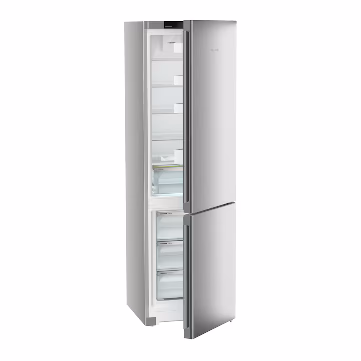 Combina frigorifica Liebherr CNsfd 2003 Pure, NoFrost, EasyFresh, 371 l, 201.5 сm, Clasa D, SteelFinish, Silver