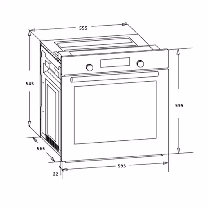 Cuptor incorporabil Heinner HBO-S567LDTGC-IX, Electric, 56 l, Mutifunctional, 7 Functii, Grill, Display Touch, Clasa A, Inox