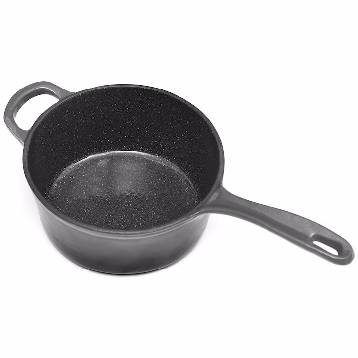 Caserola Cooking by Heinner Marble Grey cu capac, fonta emailata, 19X9 cm, 1.8 L